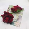 Cloth Rose Hair Forks Chinese Style Bride Flower Side Clips Golden Phoenix Hairpin  Wedding