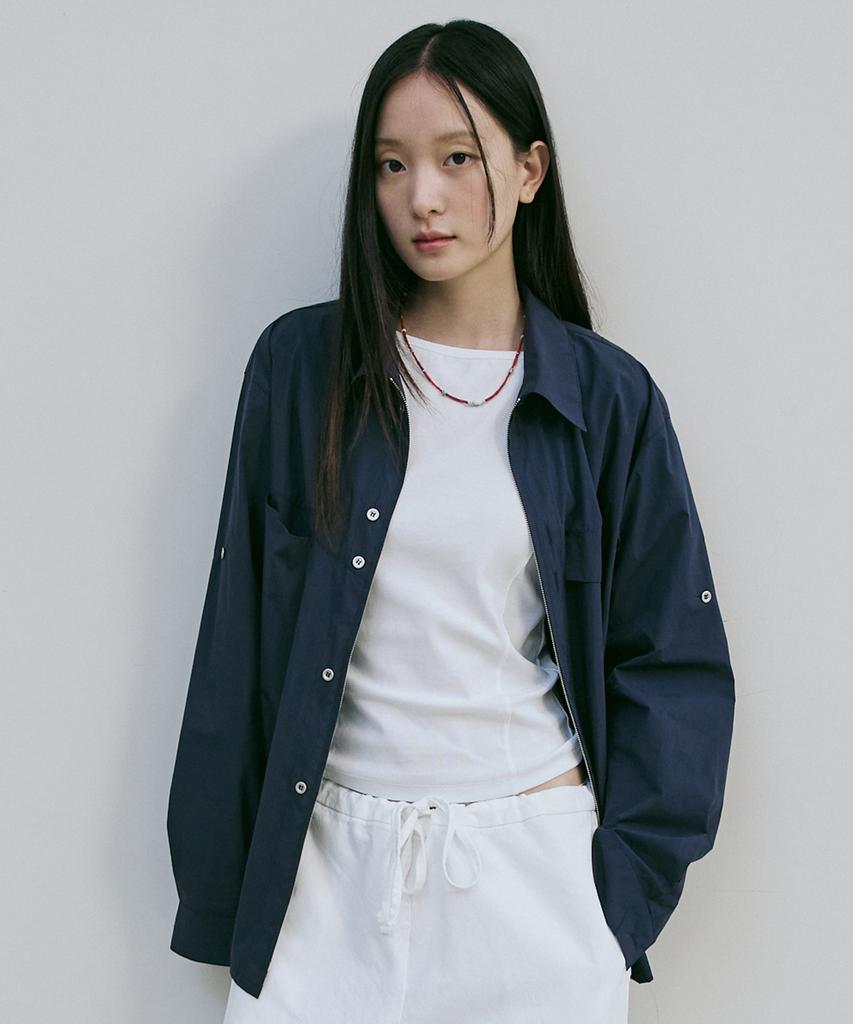 Beleudeunua Air Fold Shirt Jacket (Navy)