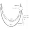 Punk Leaf Shaped Belt Chain For Jeans Pants Skirts Personalized Trouser Chain Women Men Hip Hop Tassel Pendant Decor