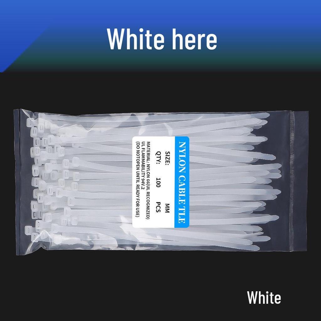 Black Nylon Self-Locking Cable Ties - 4x150x200x300