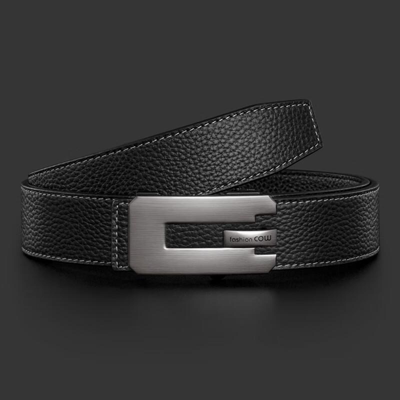 Men's Genuine Leather Automatic Buckle Belt