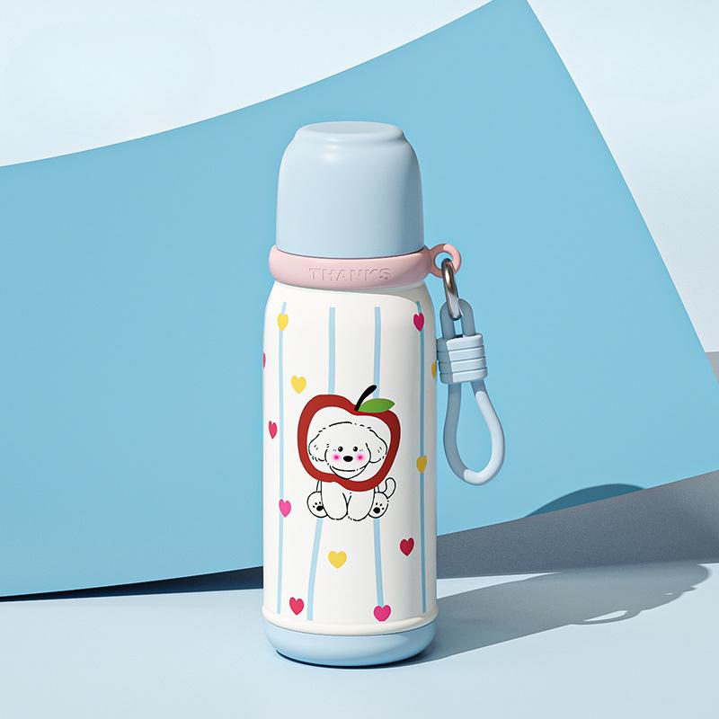 

Новая термокружка высокого уровня внешнего вида для женщин, симпатичная чашка для воды из нержавеющей стали с трубочкой, чашка для двух напитков 500ml