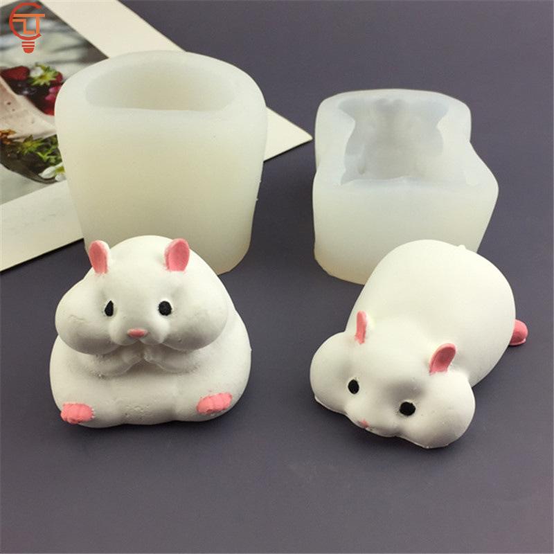 Hamster Silicone Cake Mold Hamster Shape Mousse Mould Cute Hamster Candle Mold Baking Cake Decoration Tools Kitchen Accessories