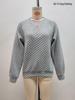 2025 Autumn/Winter Women's Solid Deep V-Neck Patchwork Long Sleeve Casual Sweatshirt