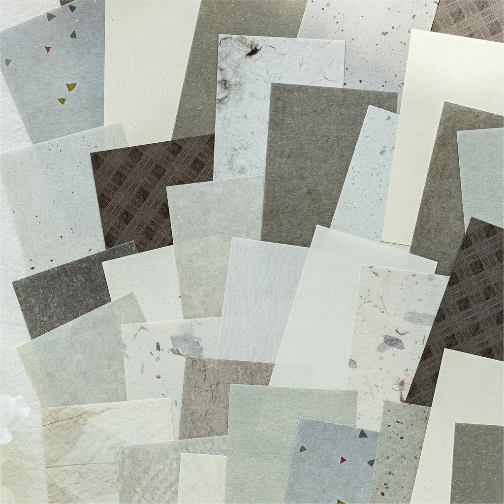 6style 50sheets light retro two materials non-stick material paper DIY handmade material scrapbook background collage decoration