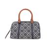 Tory Burch T Monogram Logo Print Zipper Closure Jacquard And Leather Shoulder Crossbody Handbag Mini Women Handbags Navy-Blue 163258-405