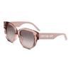 Lunettes de soleil avec logo sur la branche, Monture ovale, Rose pour femme [Compatible Prescription]