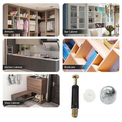 20PCS Durable Eccentric Wheel Connecting Piece Furniture Screw Nut Kit  For Cabinet Installation