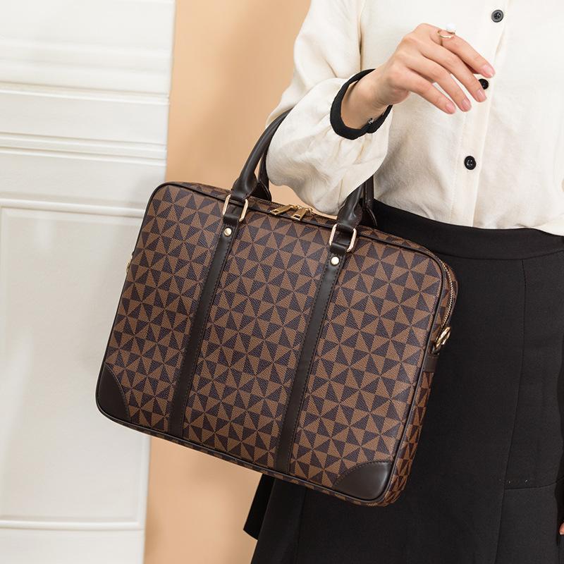 Lente/zomer Klassieke Bedrukbare Draagbare Zakelijke Aktetas Heren en Dames Diagonaal Grote Capaciteit Computer Tas