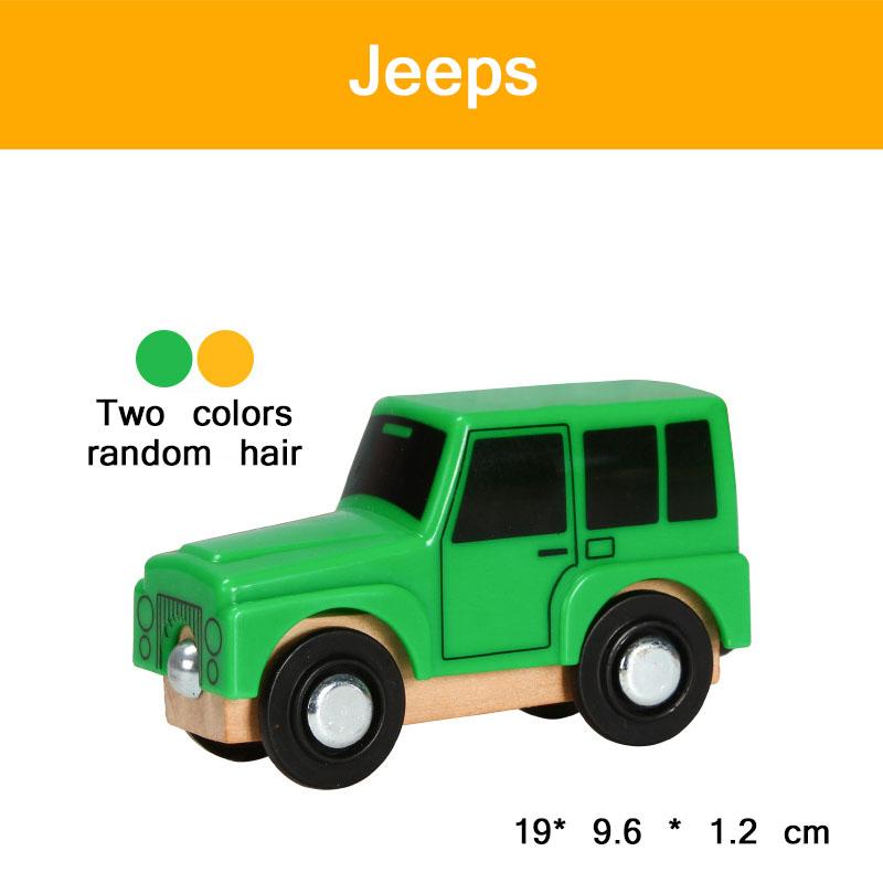 Wood Magnetic Train Plane Wooden Track Railway Helicopter Car Truck Accessories Toy For Kids Fit Wood Biro Tracks
