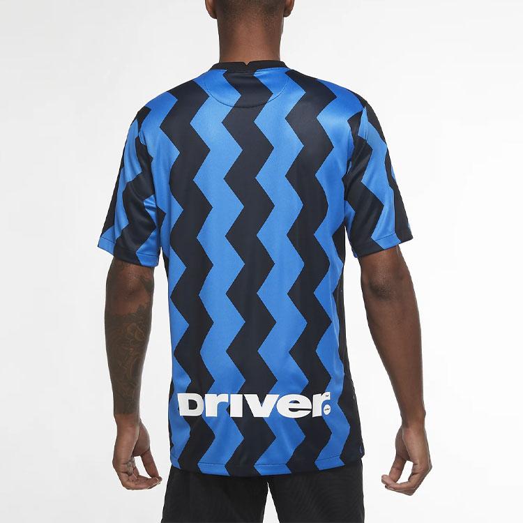Nike 2020/21 Inter Milan Home Fan Edition Soccer Jersey T-Shirt Men Tops Blue White CD4240-414
