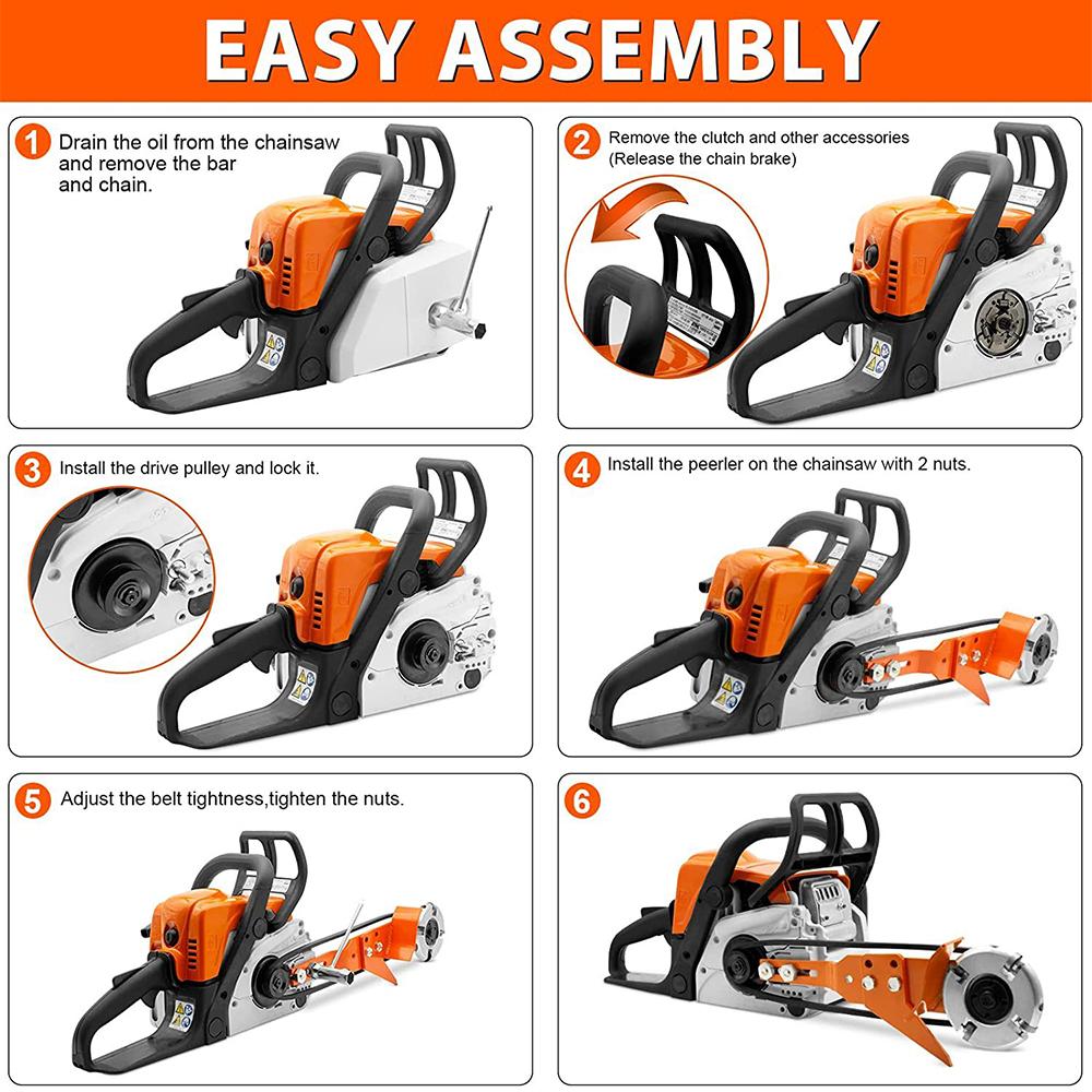 Heavy-duty Chainsaw Woodworking Grooving Machine Wood Peeling and Carving Tool for Carving Wood Safe Tool Wood Peeling Equipment