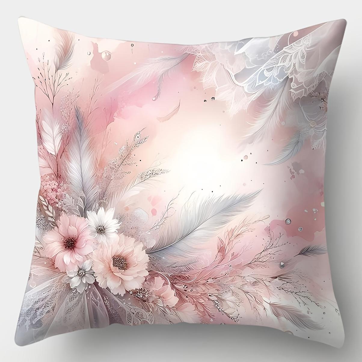Home Decor Bloemig & Veer Kussensloop voor Elegante Decoratie Patroon Kussenhoes Geschikt voor Bank Slaapkamer Auto Kussenhoes 40x40cm
