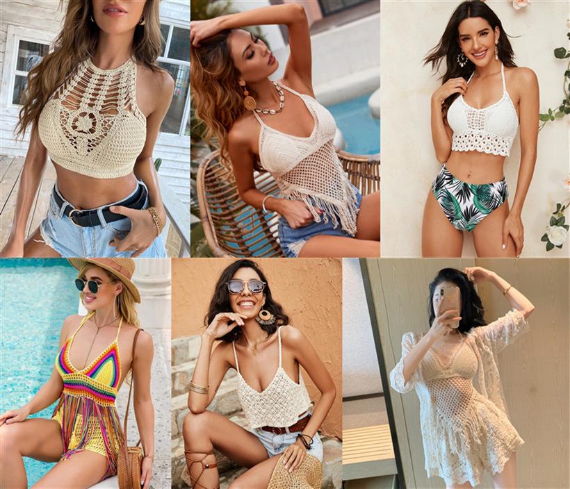 Stylish V-Neck Lace Embroidered Bikini Cover-up with Sun Protection