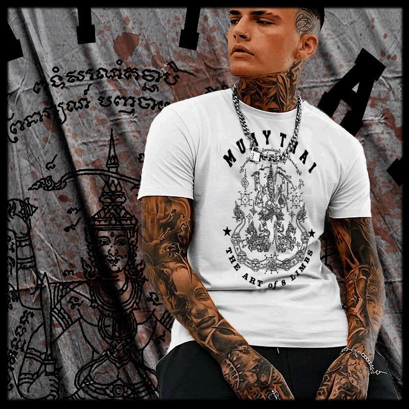 Футболка Муай Тай Тайский бокс Татуировка Сак Янт Тайский боксер Бангкок Таиланд XL