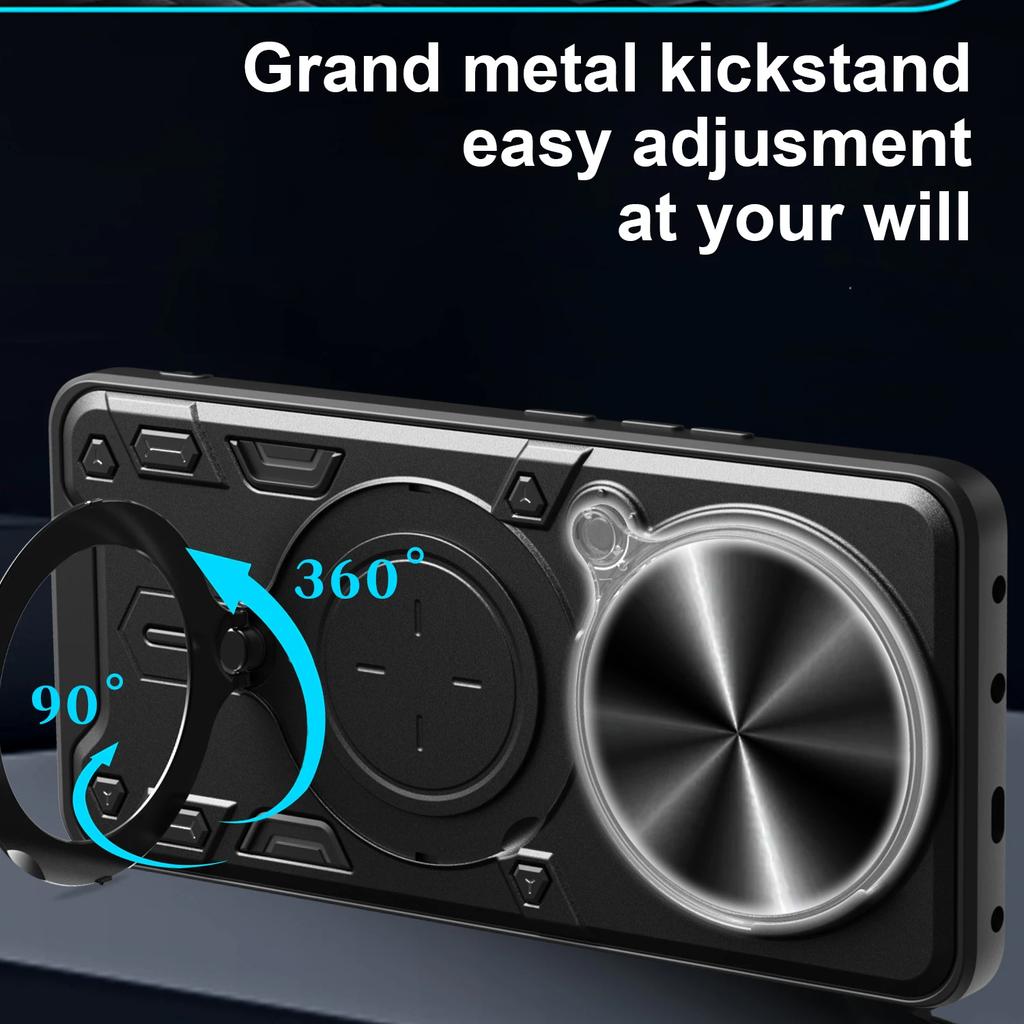 Slide Camera Funda for Realme 14 Pro Plus Case Armor Magnetic Stand Protection Cover for Realme 14 Pro 5G Shockproof Phone Capa