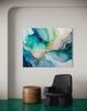 Canvas Print, Watercolour Abstraction Blue