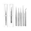 1 Pc Stainless Steel Black Tweezers Multi-size Curved Tips Tweezer for Jewelry Making Manicure Beading Pick-Up Tools Supplies