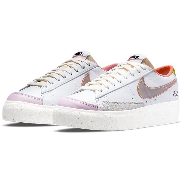 Nike Blazer Low Platform 'The Great Unity' Weiß Orange Rosa Salz Damen DM5451-611