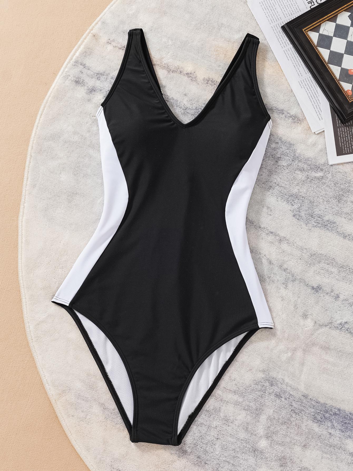 

2025 Разноцветный купальник-бикини с шнуровкой, утягивающий, цельный, для женщин Medium