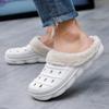 Winter Men Women Slippers Warm Furry Slippers Unisex Ccise Indoor Home Cott Shoes Men Casual Fluff Slides Plush Fur Clogs 45