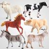 Farm Animal Simulation Toy Set: Sheep, Cow, Horse & Poultry for Children's Cognitive Development