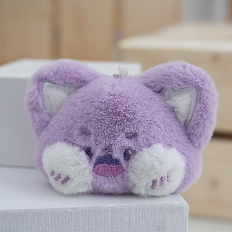 Adorable Cartoon Plush Cat Keychain Cute Stuffed Animal Charms Whimsical Gift