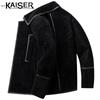 KAISER Men's Genuine Sheepskin Leather Jacket