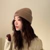 Winter new thick wool knitted hat warm versatile bag head hat flanged ear protection fashion wool hat women's cold hat