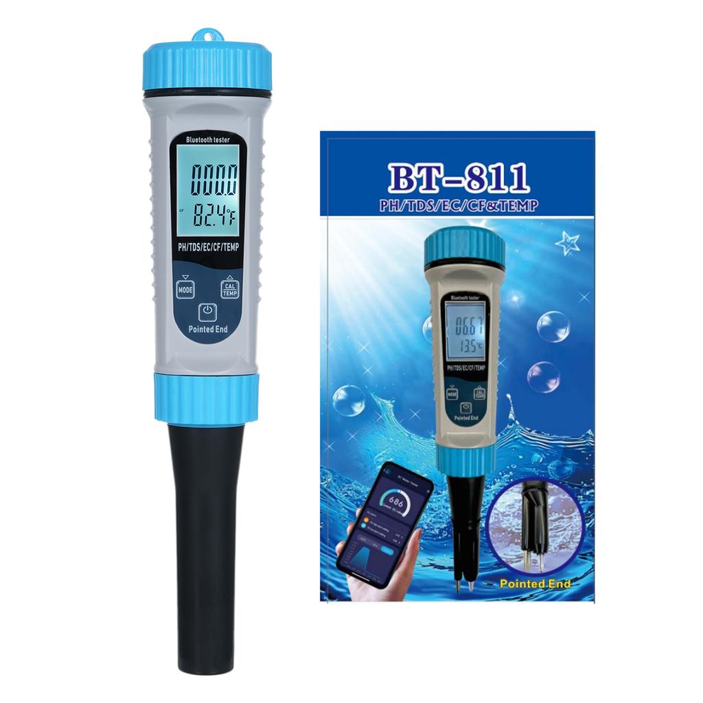 5-in-1 pH Meter with BT High Accuracy Measurement of pHTDSECCFTemp Water Testing Kit for Home