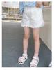 Girls' Summer Denim Shorts - Versatile, Loose-Fit, Mid to Big Kids Three-Quarter Pants