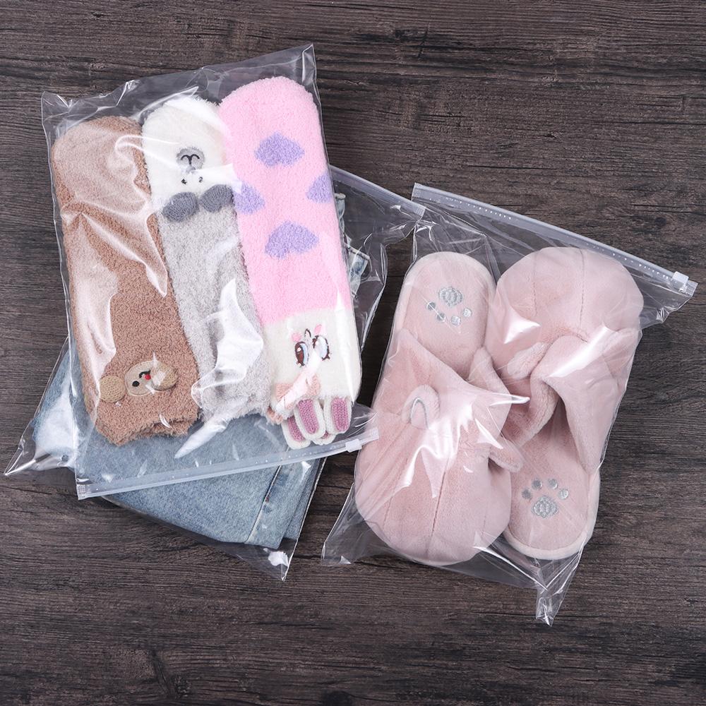 5 STÜCK Tragbarer Stoff-Organizer Wasserdichte Plastiktasche Reißverschluss Klare Transparente Aufbewahrungstasche