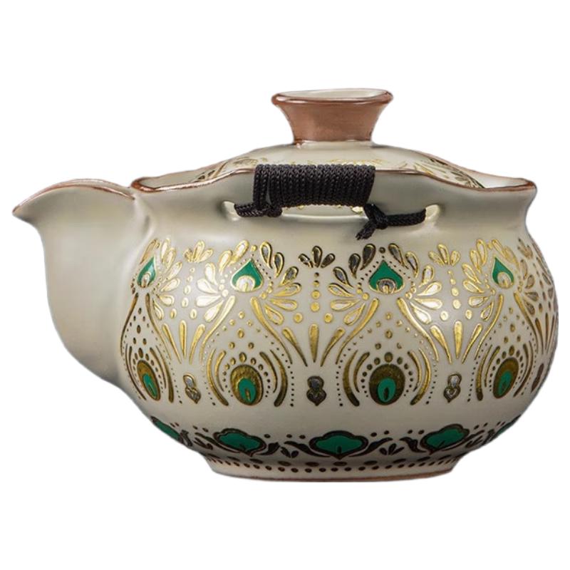 Dunhuang Ru Kiln Ceramic Gaiwan & Teacup Set