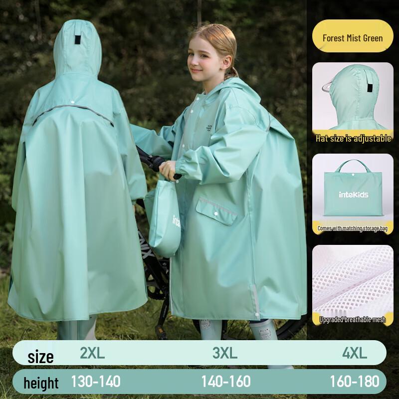 Детский водонепроницаемый дождевик Tiantiantzai с местом для рюкзака, космос 4XL