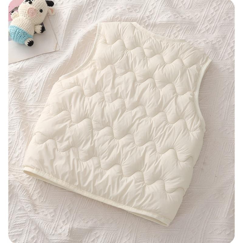 Kinder Warme Weste Winter Mädchen Jungen Verdicken Weste Oberbekleidung Kinder Teens Baumwolle Einfarbig Jacken Weste für 1-6 Jahre