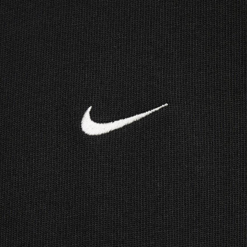 Nike Sportswear Essentials Oversized Logo Outdoor Casual Sports Long Sleeve T-Shirt Women Tops Black Sail-White FZ5814-010