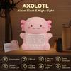 Axolotl Alarm Clock with Night Light for Kids Cute Bedroom Alarm Clock with RGB Lighting OK to Wake Clock Silicone Animal Tabletop Lamp For Teen Girls