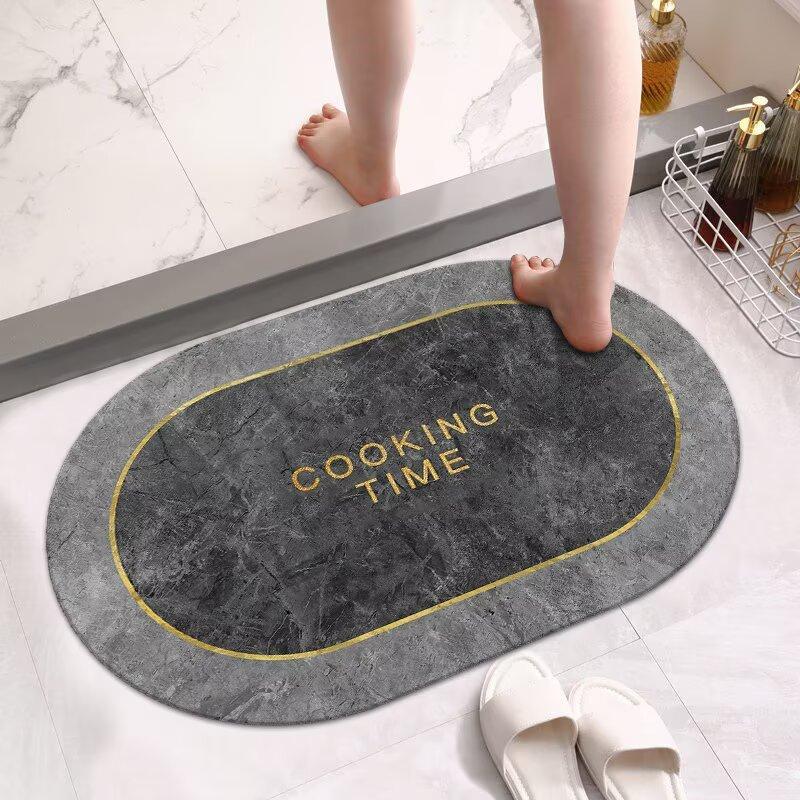 Diatom Mud Soft Floor Mat Bathroom Water Absorption Quick Drying Foot Mat Toilet Door Non-slip Toilet Toilet Small Carpet