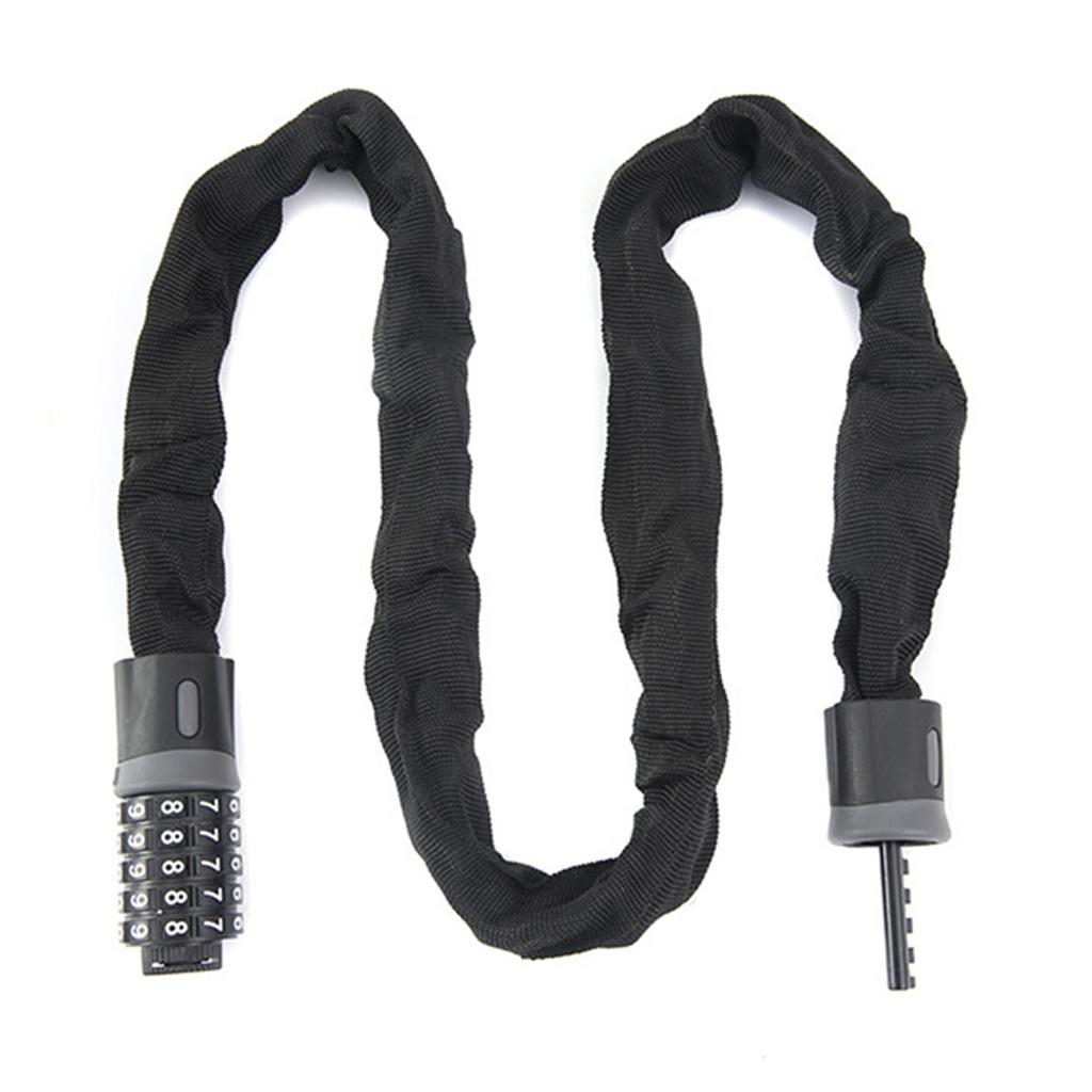 Fahrradketten-Zahlenschloss Hohe Festigkeit Sicher Schlüssellos Tragbar 5-stellig Diebstahlschutz Fahrradschloss