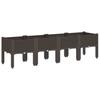 Planter with Legs Brown 160 x 40 x 42 cm PP