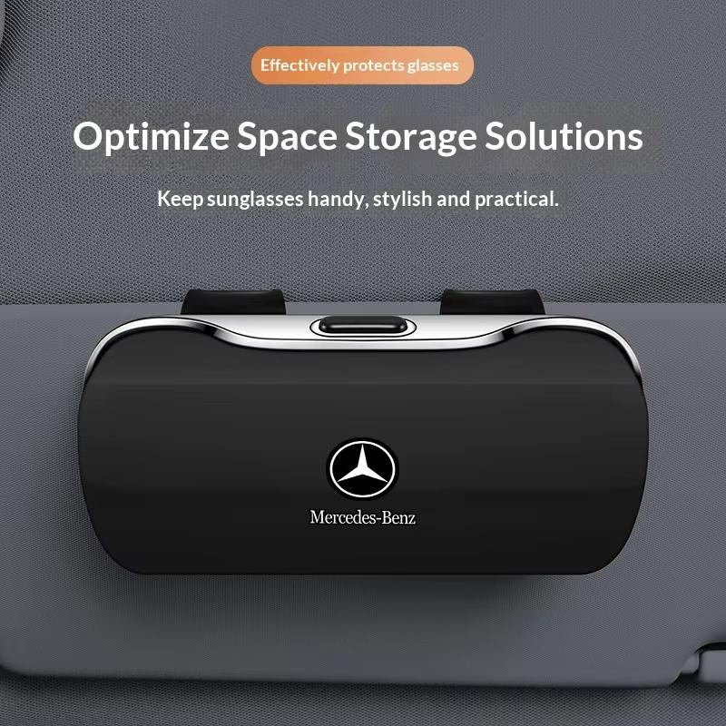 Suitable for Mercedes-Benz W204 W205 AMG E210 E211 E212 E213 E214 W222 Car Glasses Case Glasses Frame Glasses Clip Box Hub Cap CQ1