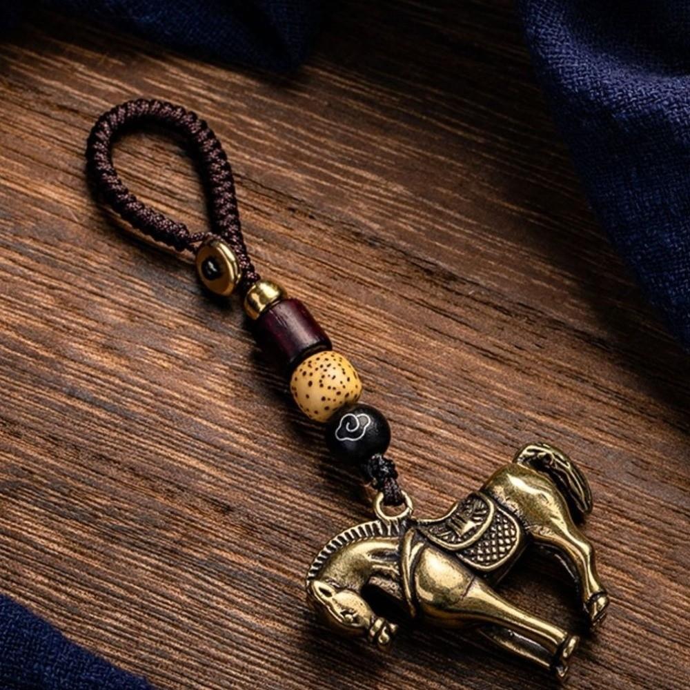 Copper Zodiac Horse Lucky Pendant Pendant Decoration Women Men Bag Charm