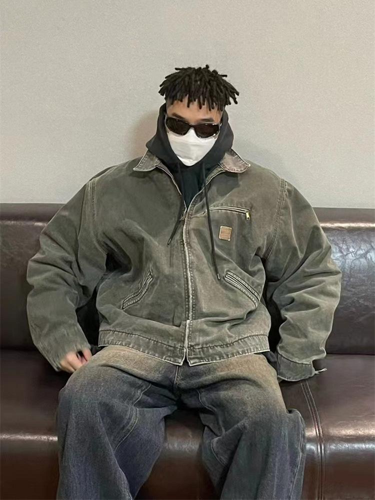 Carhartt J97 Unisex Distressed Workwear Zippered Jacket