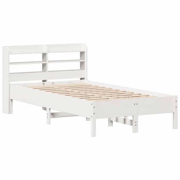 VidaXL Cadre de lit sans matelas blanc 100x200 cm bois de pin massif 3306895