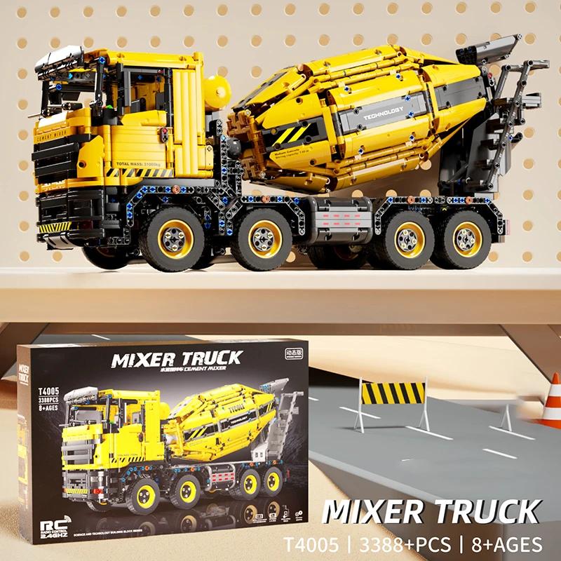 

RC Engineering Vehicle Building Blocks Mixer Truck Vehicle City Engineering Car Model Technology Bricks Kids Toys Birthday Gift No Box