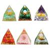Energy Generator Orgone Pyramid Amethyst Peridot Healing Natural Crystal Reiki Chakra Generator Orgonite Pyramid Meditation Tool