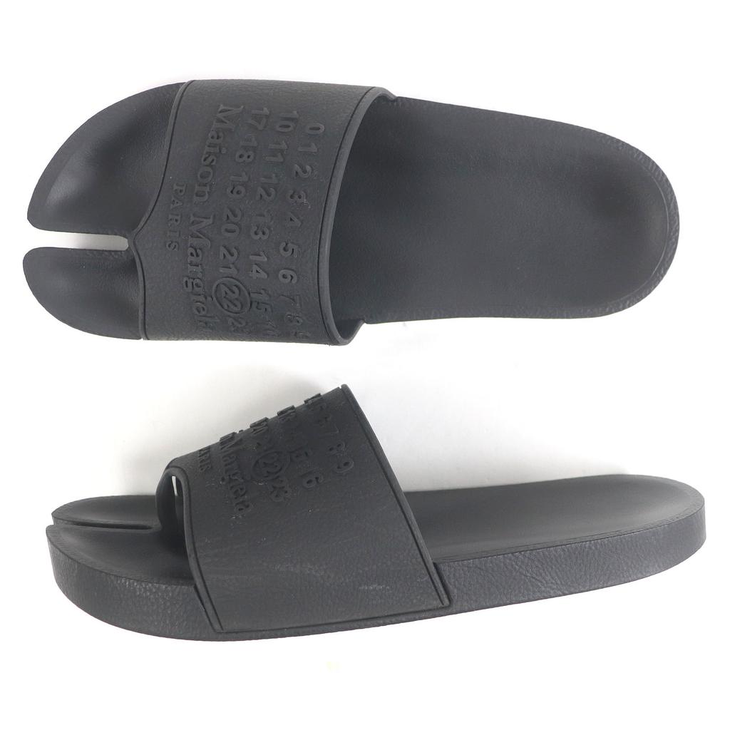 Great Maison Margiela 22 Sandals Tabi Slide Black Rubber Mens 41 Used