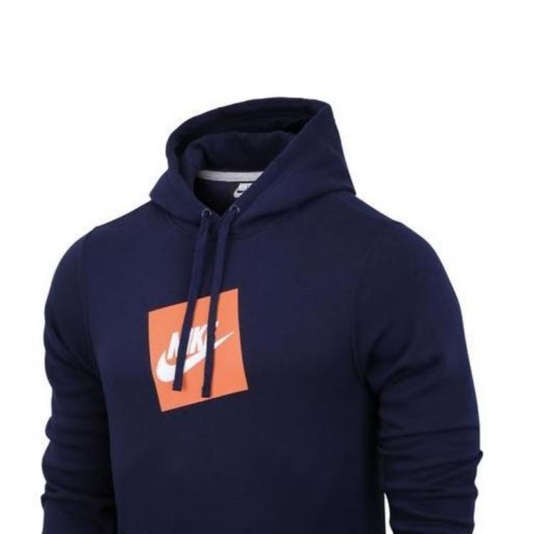 Nike Sweatshirts Men's Blue Hooded Moderate Regular CD9248-451