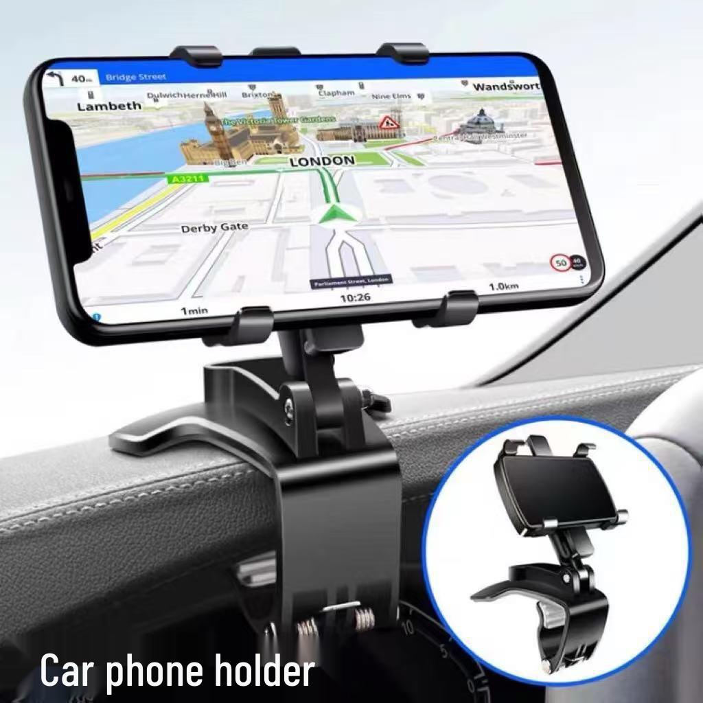 

Universal Dashboard Clip Car Phone Holder for Navigation Dashboard Clip-on Mount чёрный
