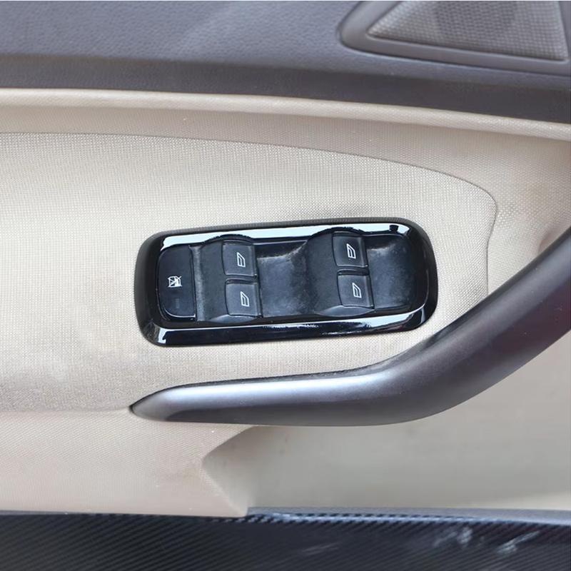 Car Window Lift Switch Decoration Box Panel Cover Sticker Trim Accessories for Ford Ecosport New Fiesta MK7